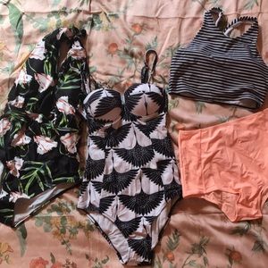 Set of Three Cupshe Swimsuits, Size S/M